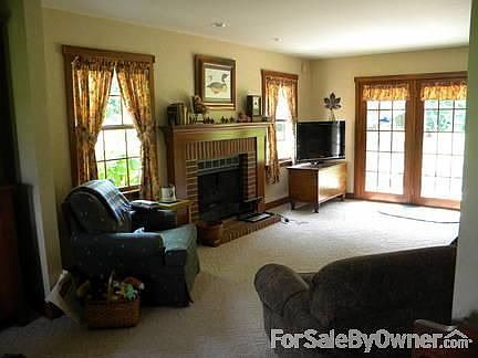 View from front room to patio doors.