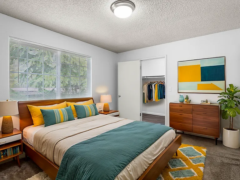 Relax in this beautifully designed bedroom offering comfort and style. Relax in this beautifully designed bedroom offering comfort and style.