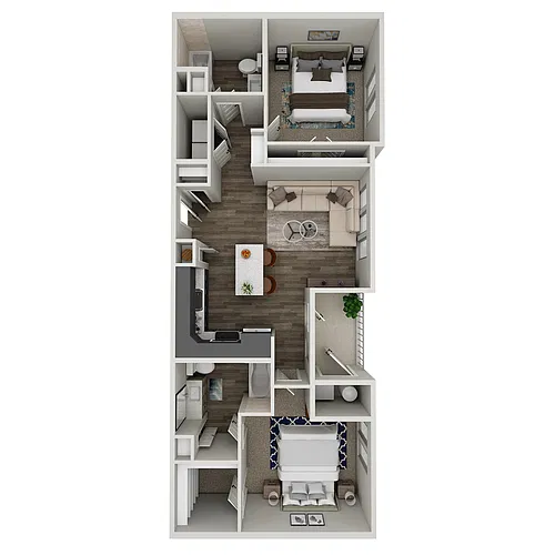 Floor plan 2x2-1099