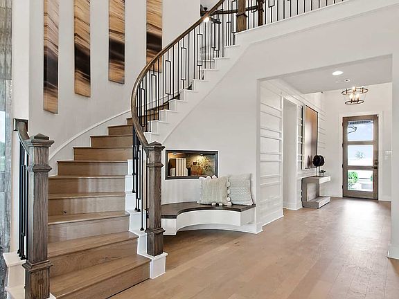 McKinney Great Room and Spiral Staircase NOT ACTUAL HOME, REPRESENTATION ONLY