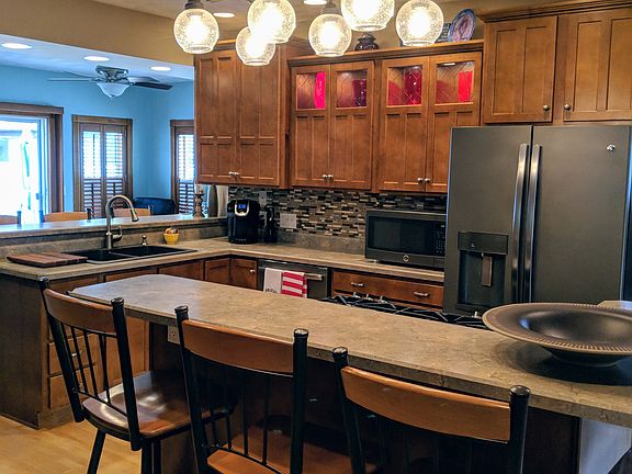 Updated canister lighting and chandelier