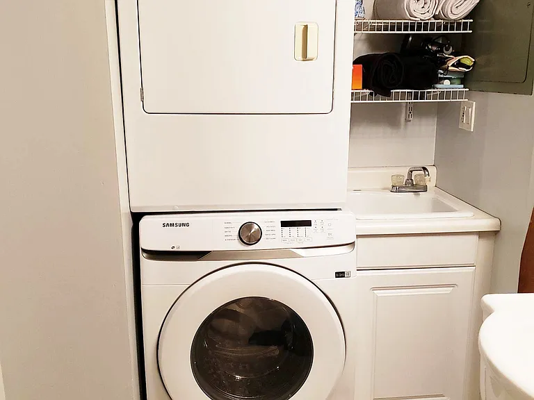Washer and dryer included in bathroom #2