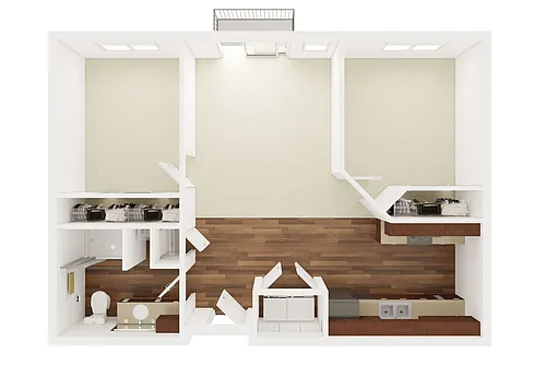 Floor plan 2 Bedroom, 1 Bathroom