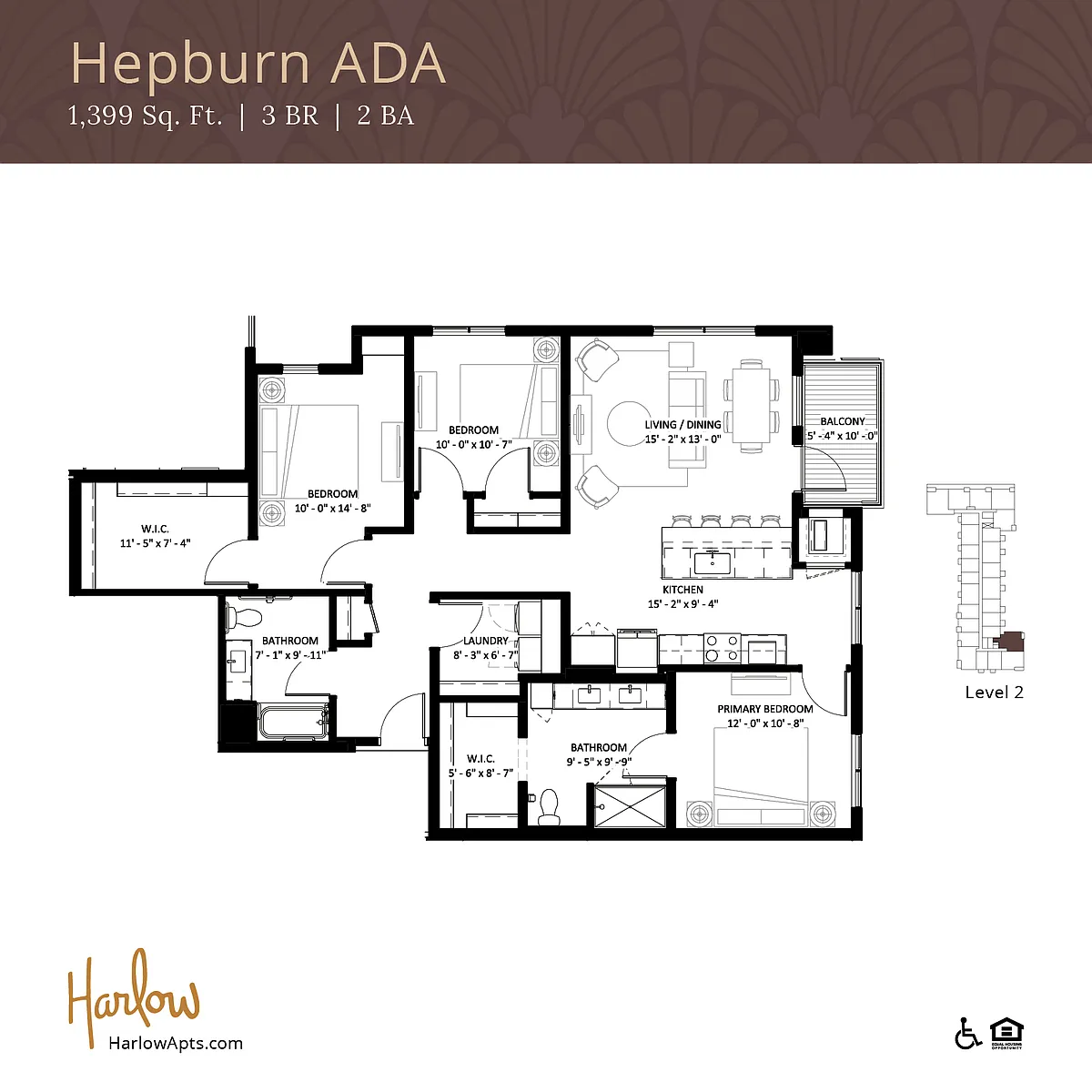 Floor plan Hepburn - ADA