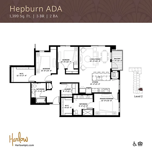 Floor plan Hepburn - ADA