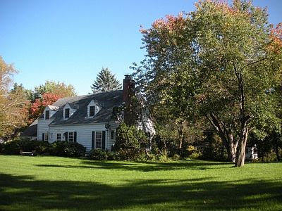 House and side lot from west