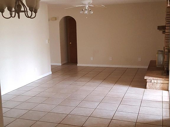 Dinning and family room with fire place