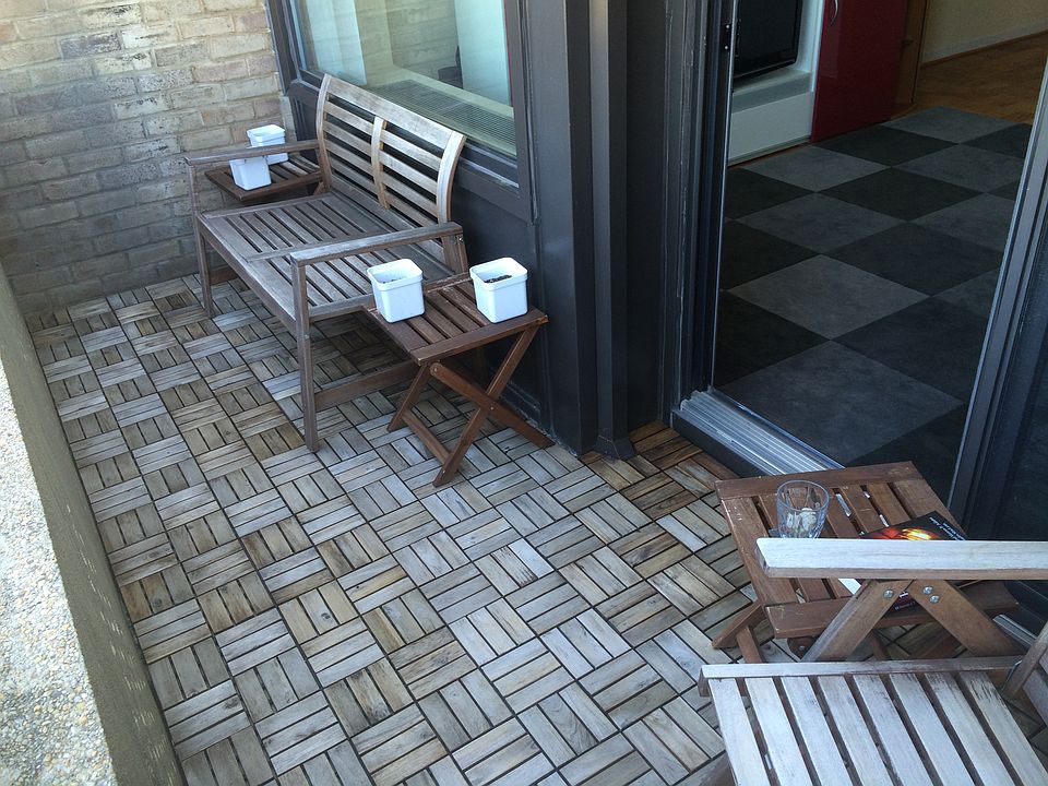 Patio overlooks the city