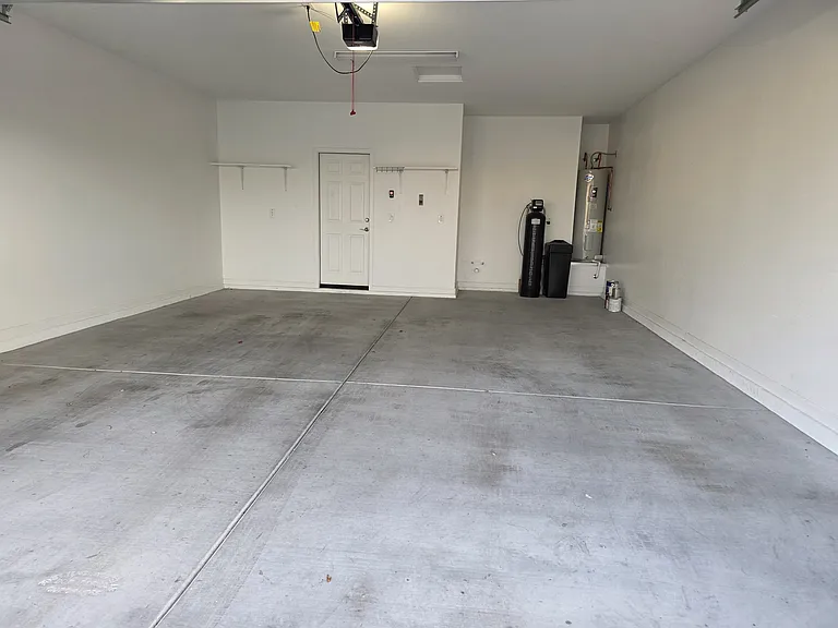 Interior of garage
