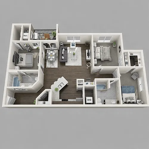 Floor plan Three Bedroom