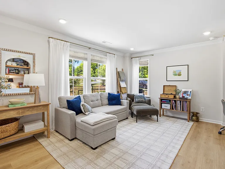 Lower Level: Built-In Desk & Family Room with Full Bathroom
