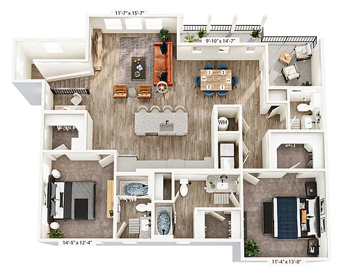 Floor plan Townhome 2