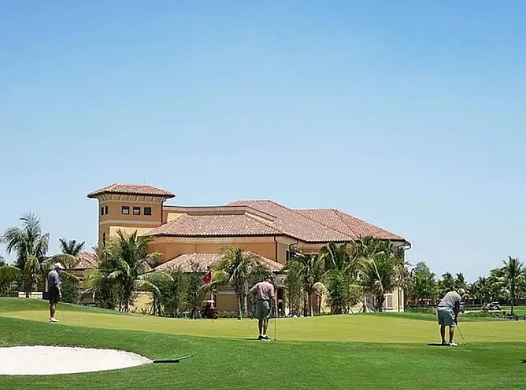 Clubhouse practice area