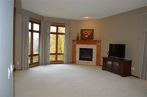 Formal living room shows off the open floor plan.