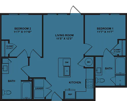 Floor plan B2a Accessible 60%