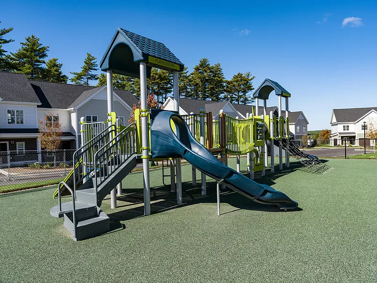 An on-site playground adds fun and convenience for residents with little ones.