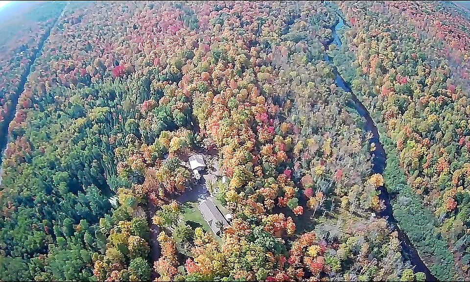 Aerial - river is west