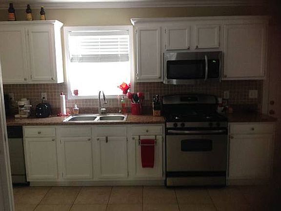 Portion of large kitchen. 