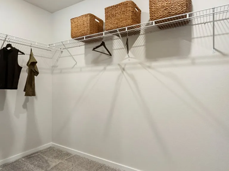 Walk-in closet. Illustrative picture from builder website.