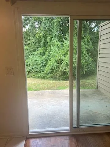 Patio backs to quiet open space