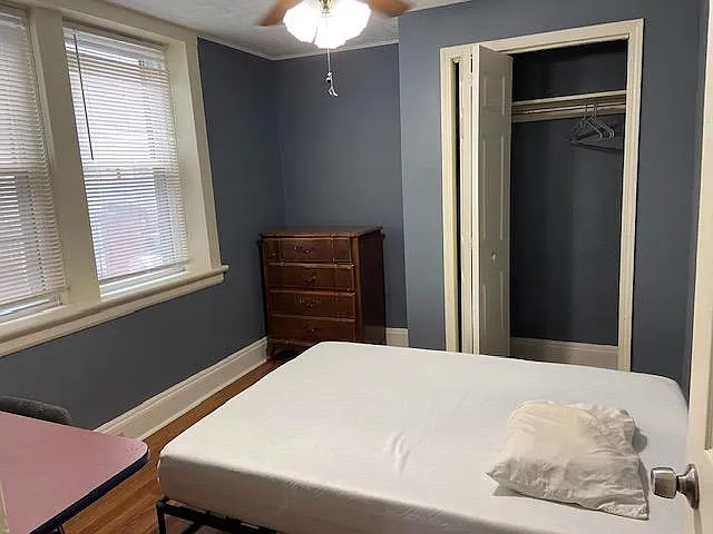 Smaller bedroom, is directly off the kitchen.