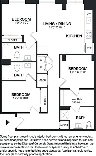 Floor plan 3 Bed/3 Bath-C3