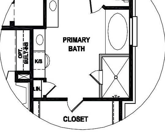 Hayworth Floorplan Optional Primary Bath