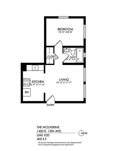 Floor plan 1 Bedroom