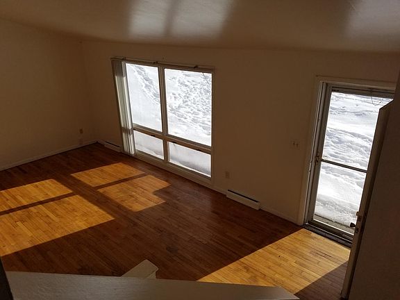 Looking down into living