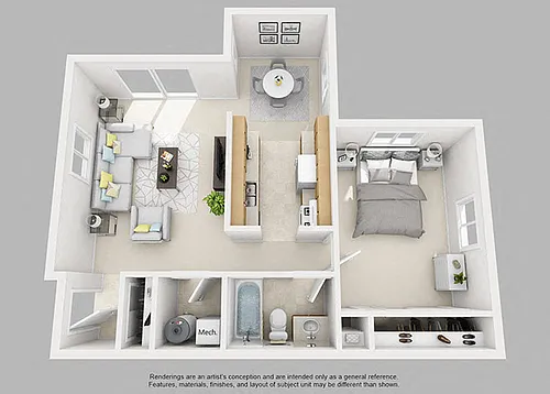 Floor plan One Bedroom