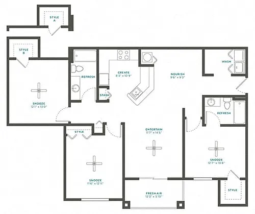 Floor plan 3A Renovation 4