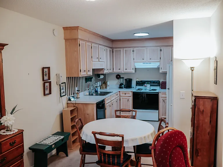 Dining area and kitchen