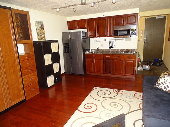 Full kitchen with large fridge