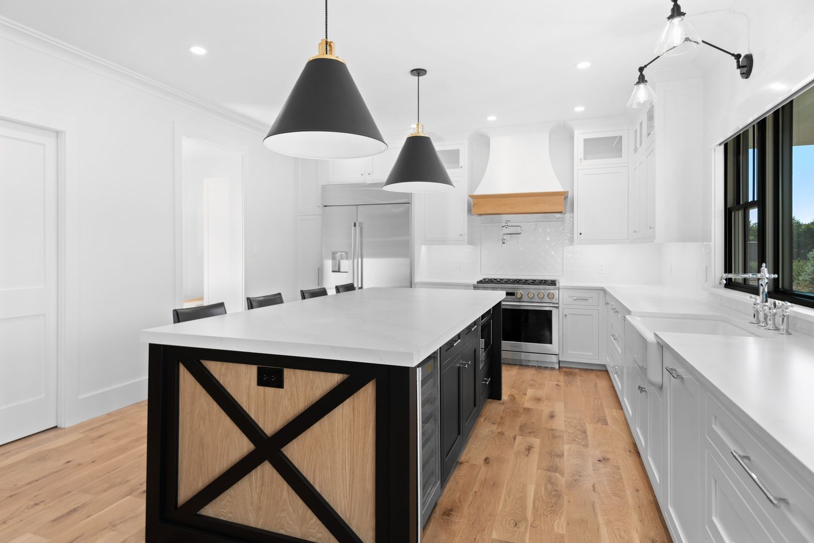  Modern Farmhouse Kitchen with GE Monogram appliances
