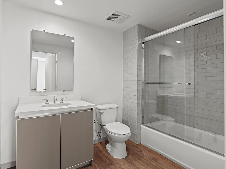 Bathroom with Shower Bath and vanity Cabinet Storage