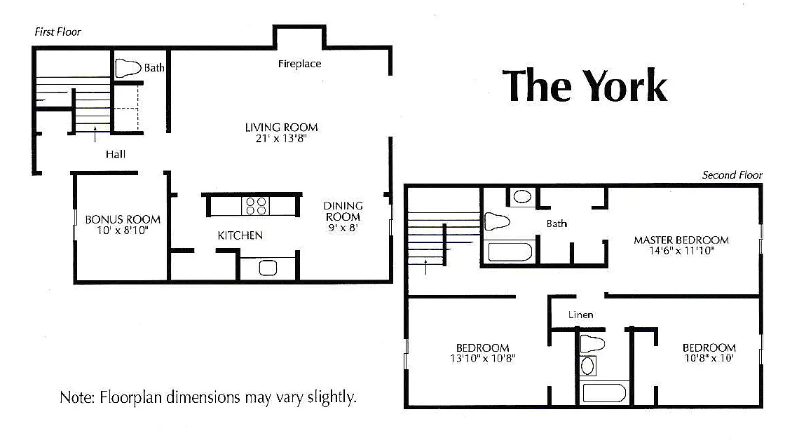 Floor plan The York