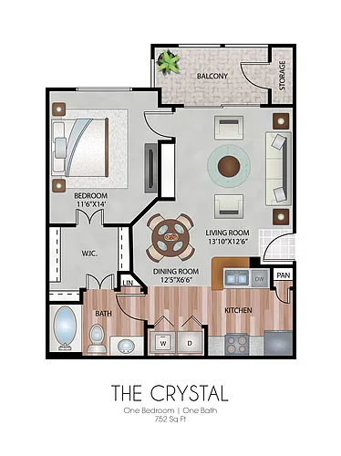 Floor plan 1 bedroom