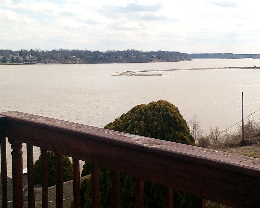 Deck overlooking river