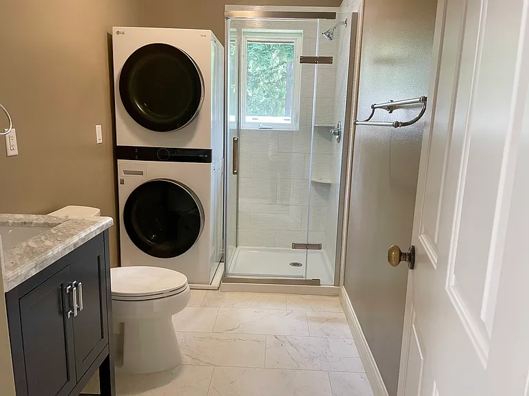 Laundry with bathroom