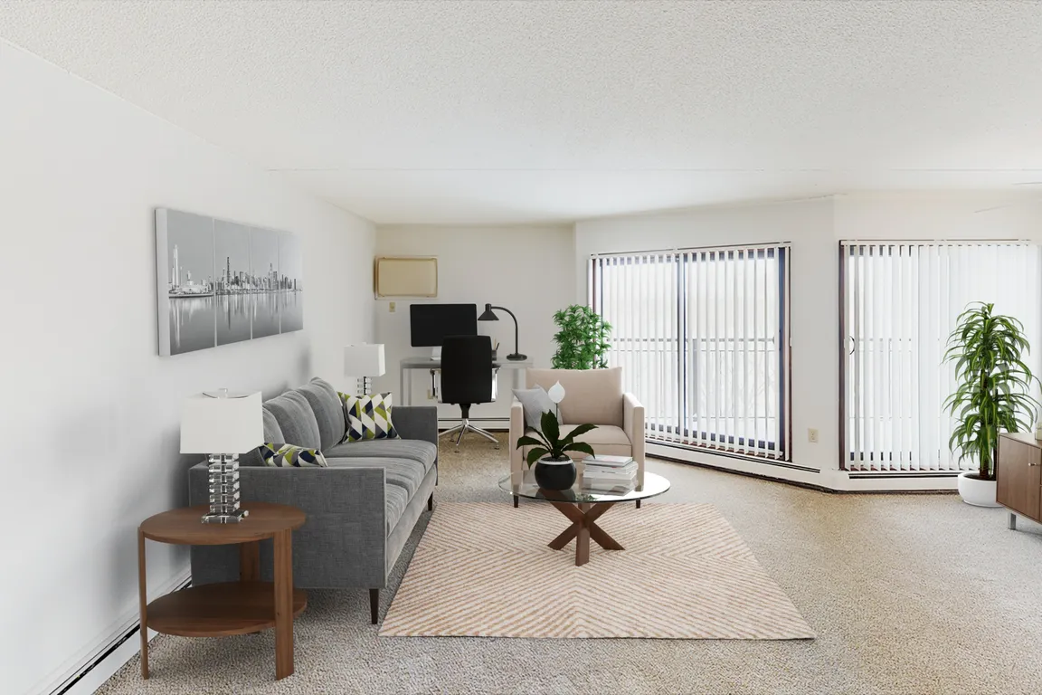 Unique features like multiple patio doors and angled walls