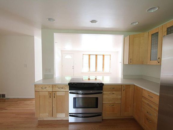 Stainless range and fridge