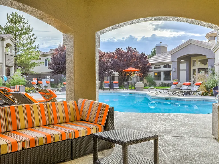 Covered lounge seating