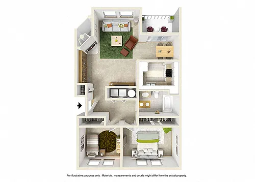 Floor plan 2 X 1