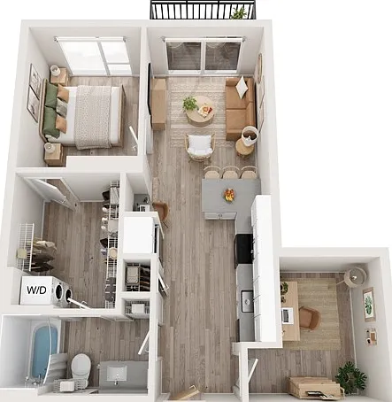 Plan B5 | 1 bedroom + den, 1 bathroom Plan B5 | 1 bedroom + den, 1 bathroom