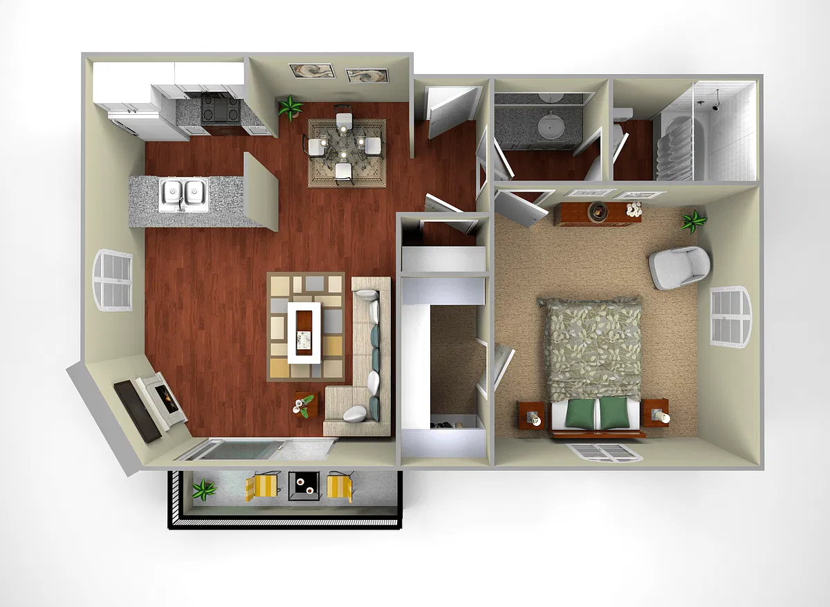Floor plan 1 bedroom