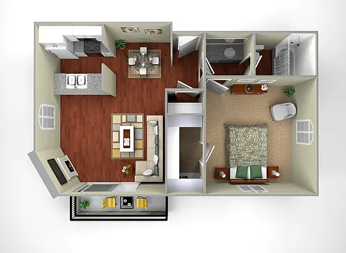 Floor plan 1 bedroom
