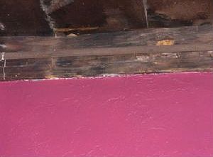 Barn door track in Dining Room