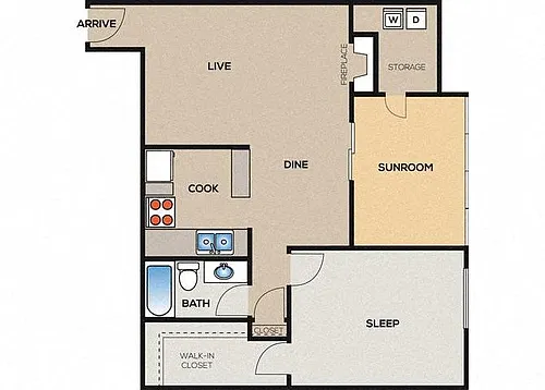 Floor plan A6 - Renovated