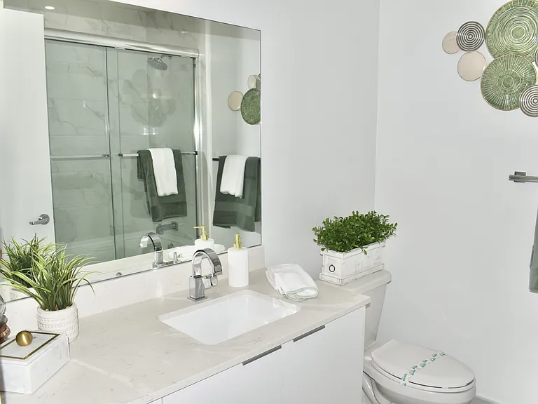 Bathroom with Sliding Glass Shower Doors