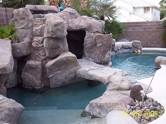 Left and Entry of Pool...Showing Bridge to Grotto